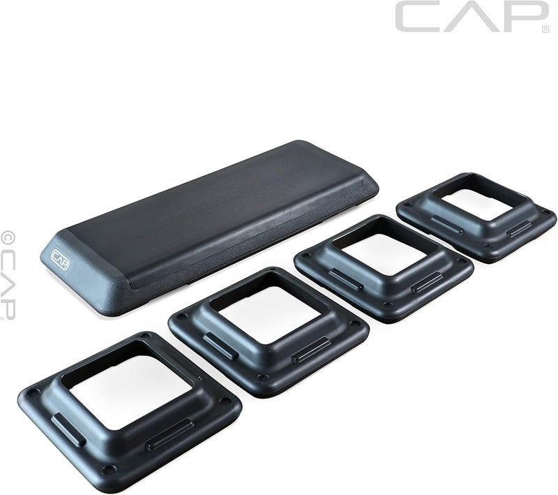 CAP Barbell Adjustable Aerobic Step Platform Exercise Step, Gray - Image 2